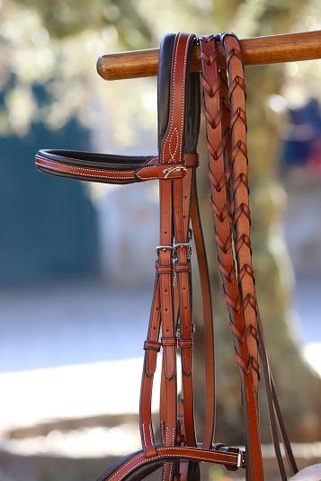 US braided reins and us bridle