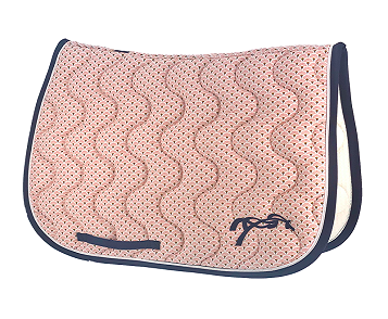 pink art deco saddle pad