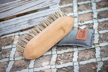 Stiff dandy brush